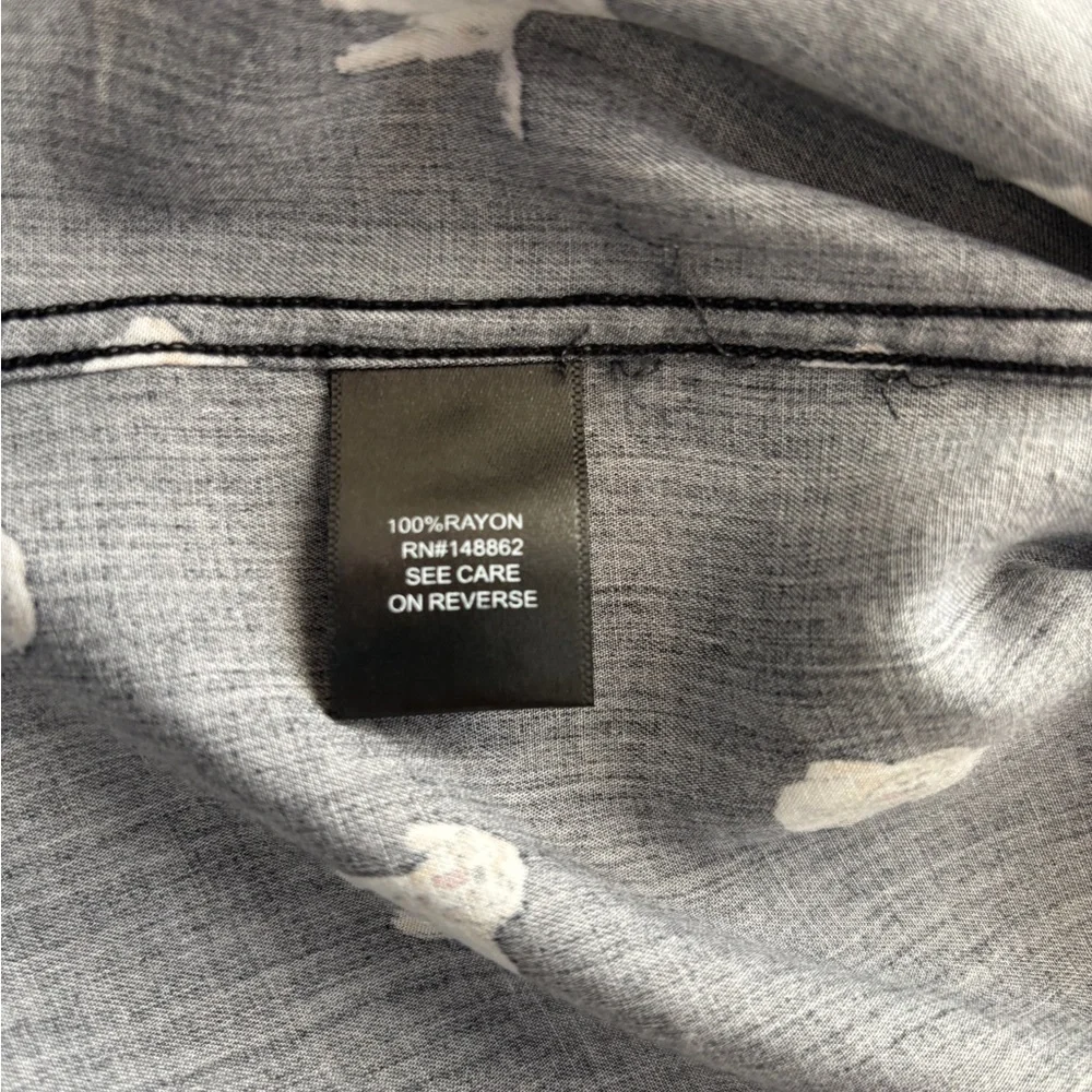 Torrid Dog Pattern Black Blouse Lizzie Shirt LS Women’s Size 3 3X Oversized - Picture 8 of 10